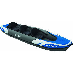 Kayak para 3 personas hinchable, Kayak Sevylor Hudson soporta hasta 210 kg.