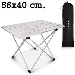 Mesa de camping auxiliar, medidas 56x40x38 cm., mesa de camping pequeña plegable