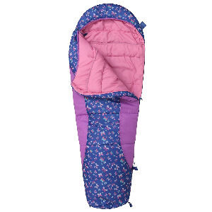 Saco de dormir morado lila para niños y niñas, con aislamiento para ir de acampada