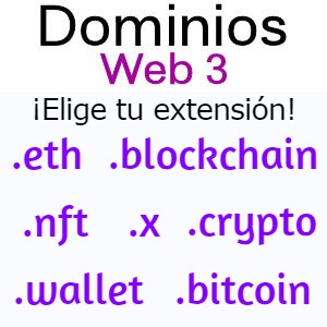 Tipos de extensiones de dominios web 3